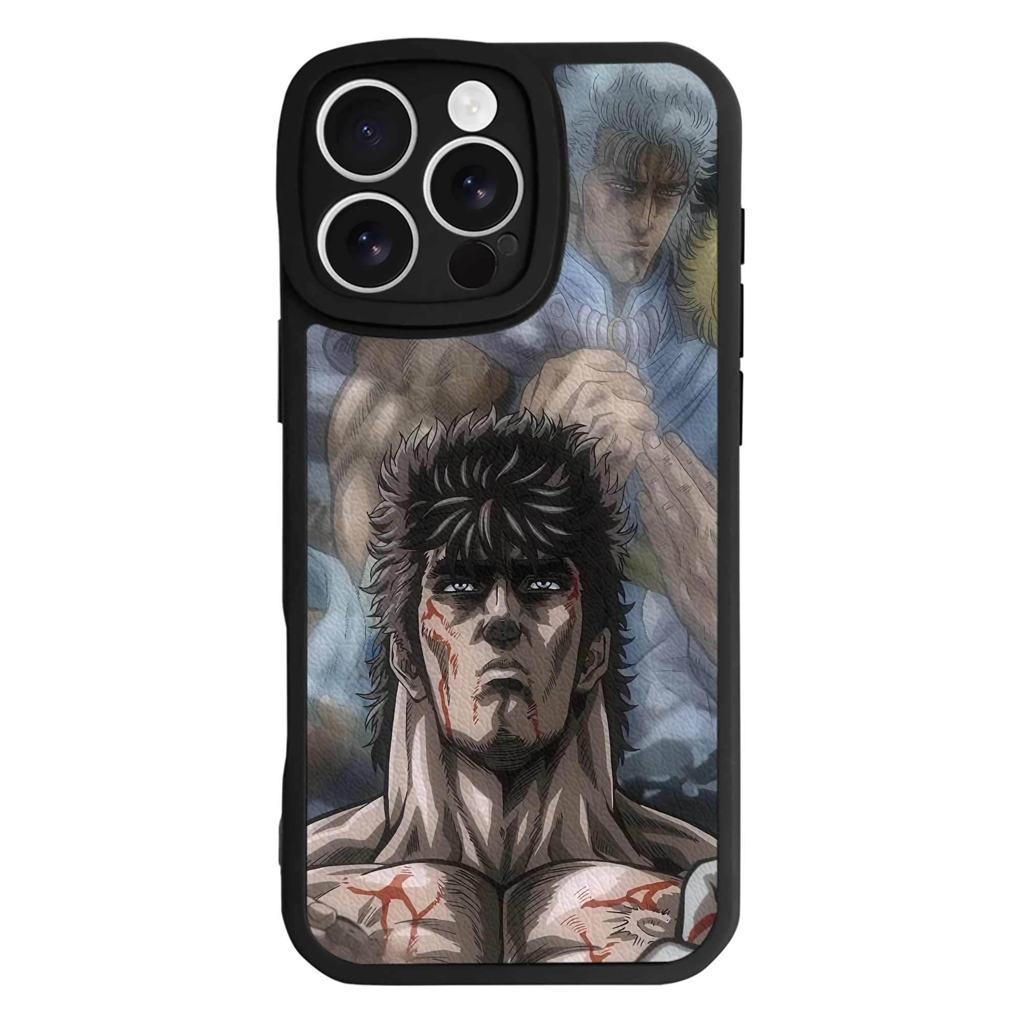 （画像用） 北斗の拳 Fist of the North Star 【iPhone 16シリーズ対応】シリコンスマホケース（レザー調） 材質：シリコン